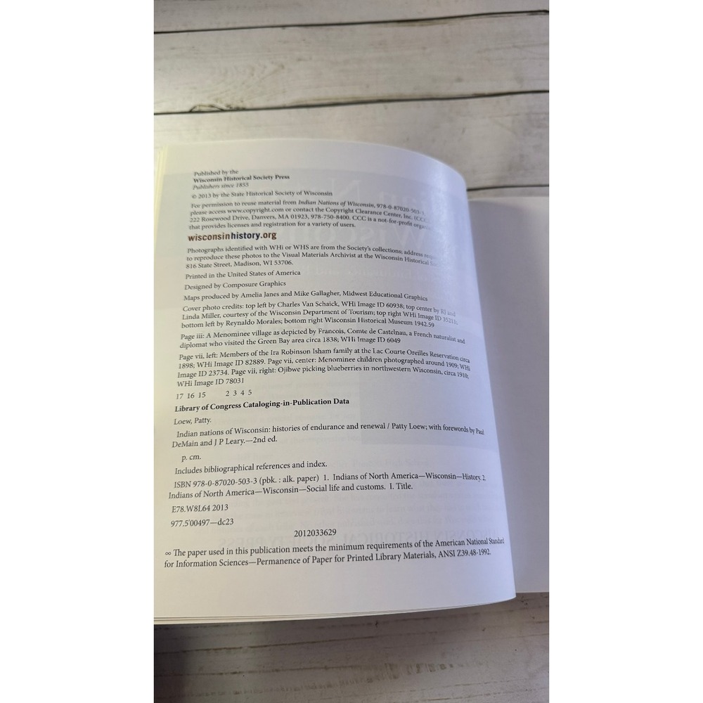 Indian Nations of Wisconsin Patty Loew 2013 Second Edition Native American - Picture 5 of 10